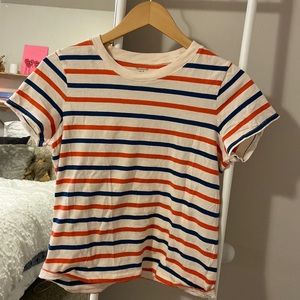 red & blue striped madewell tee!